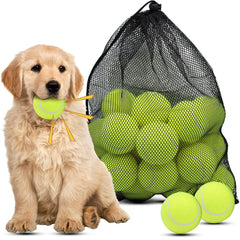 Magicorange dog tennis ball 2.5-inch yellow pack for fetch and play.