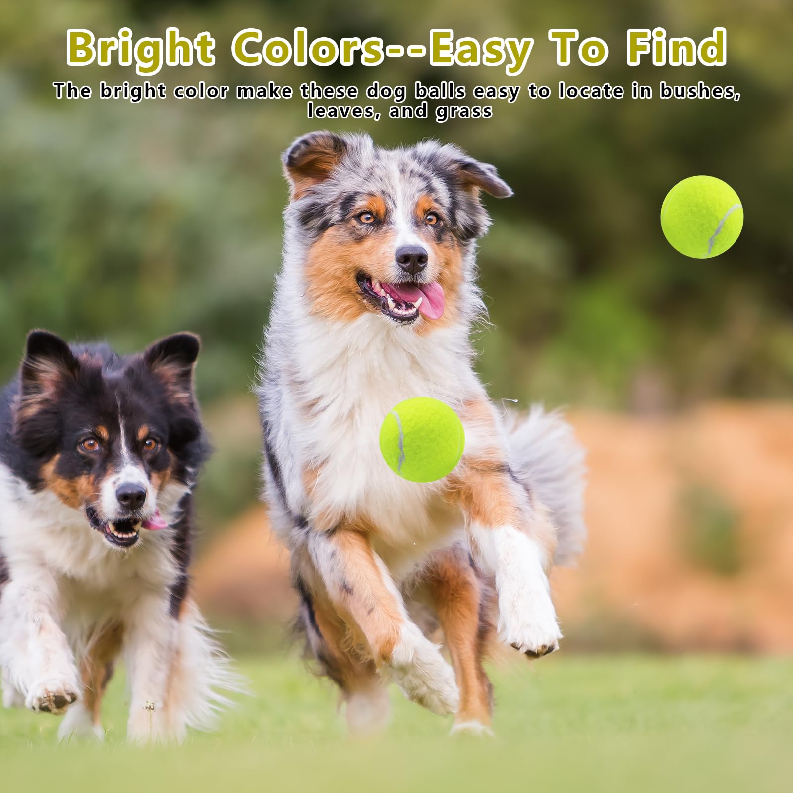 Magicorange dog tennis ball vivid fluorescent colors attract pets during play.