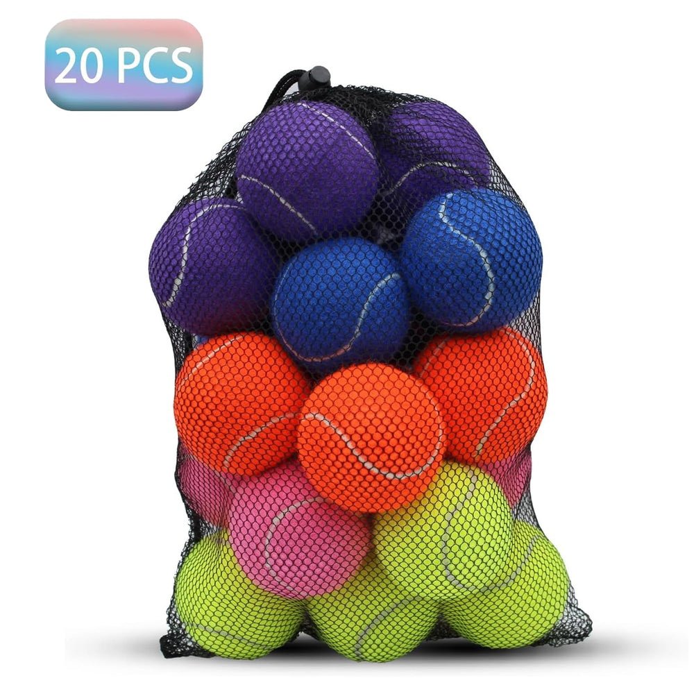 Magicorange dog tennis balls with bright neon colors to attract attention.