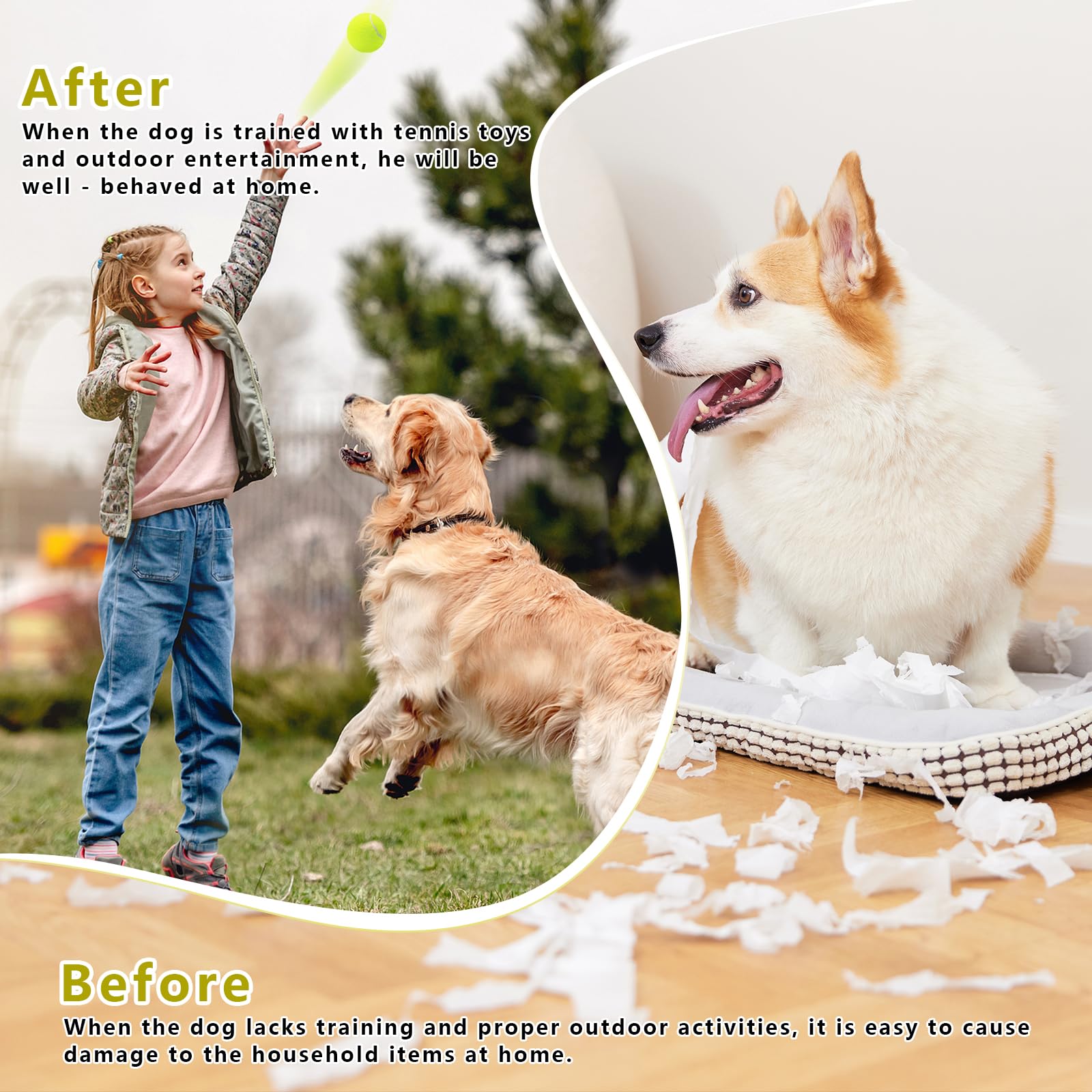 Magicorange dog ball launcher-ready design enhances launcher use.