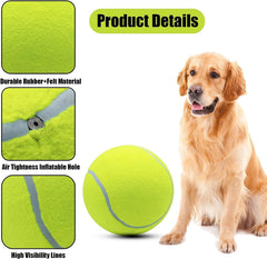 Magicorange giant tennis ball bright fluorescent colors attract dogs quickly for interactive play