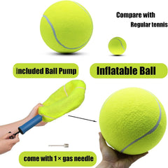 Magicorange giant tennis ball in outdoor play demonstrating strong bounce