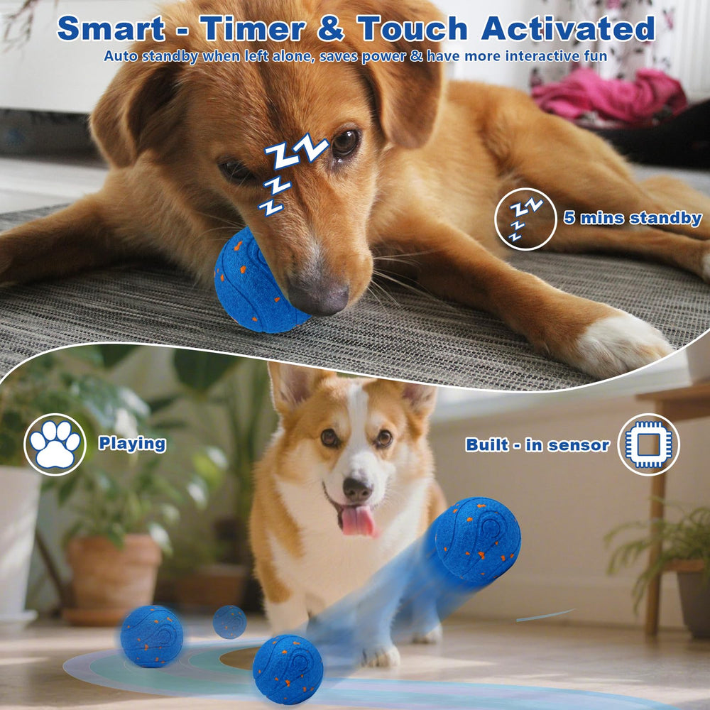 Magicorange interactive dog ball blue recharge-time ensures hours of use after quick charging