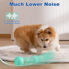 Magicorange lake blue rolling ball side view emphasizes smooth motion for self-play