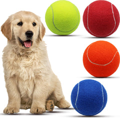 Magicorange large tennis balls for dogs – four-pack bundle ideal for outdoor play.