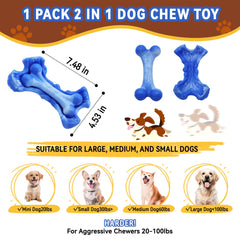Magicorange nylon dog toy for aggressive chewers—bone-focused design for lasting gnaw sessions