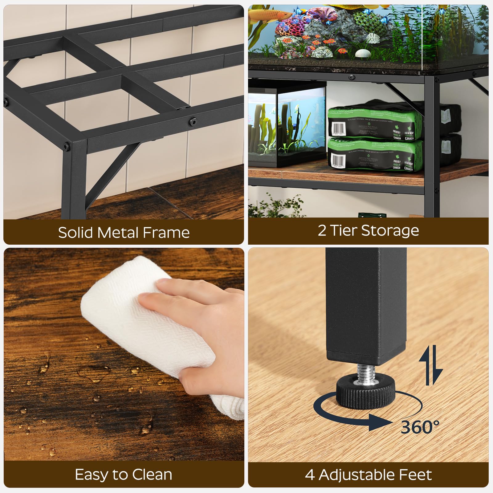 MAHANCRIS stand second shelf supports up to 150 lb