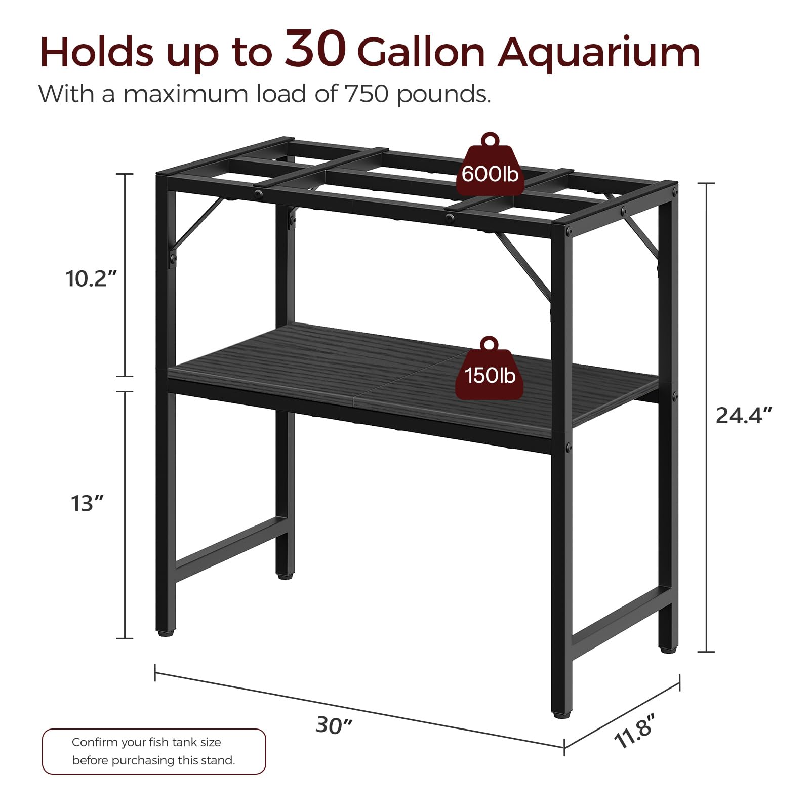 MAHANCRIS 2-Tier Storage Shelves emphasize extra space for tanks, tools, and accessories.