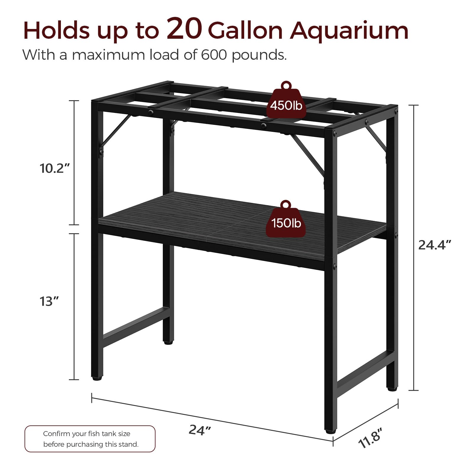 MAHANCRIS two-tier design; organized storage for tanks and tools.