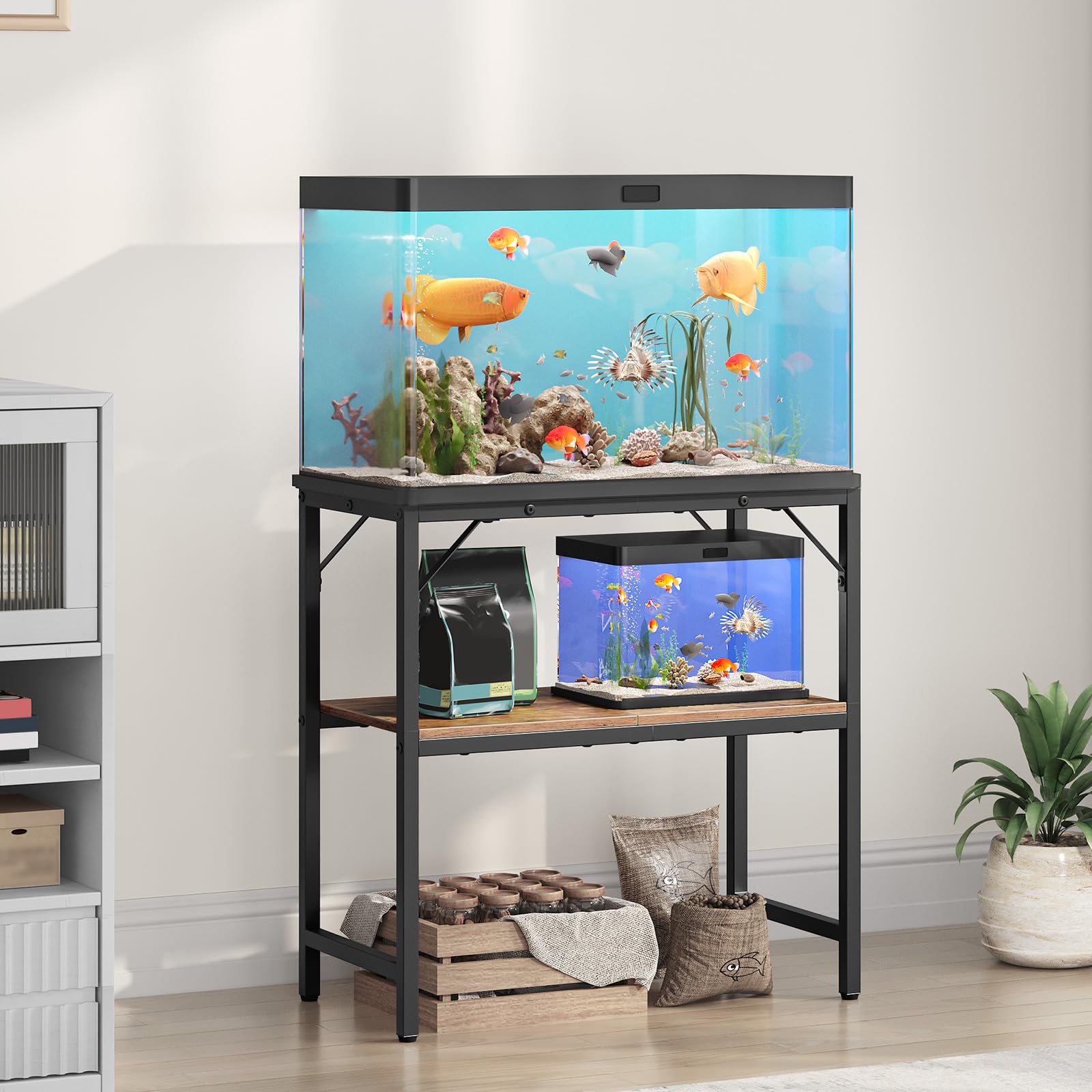 MAHANCRIS 20gal stand sturdy cross-frame and corner triangles visible