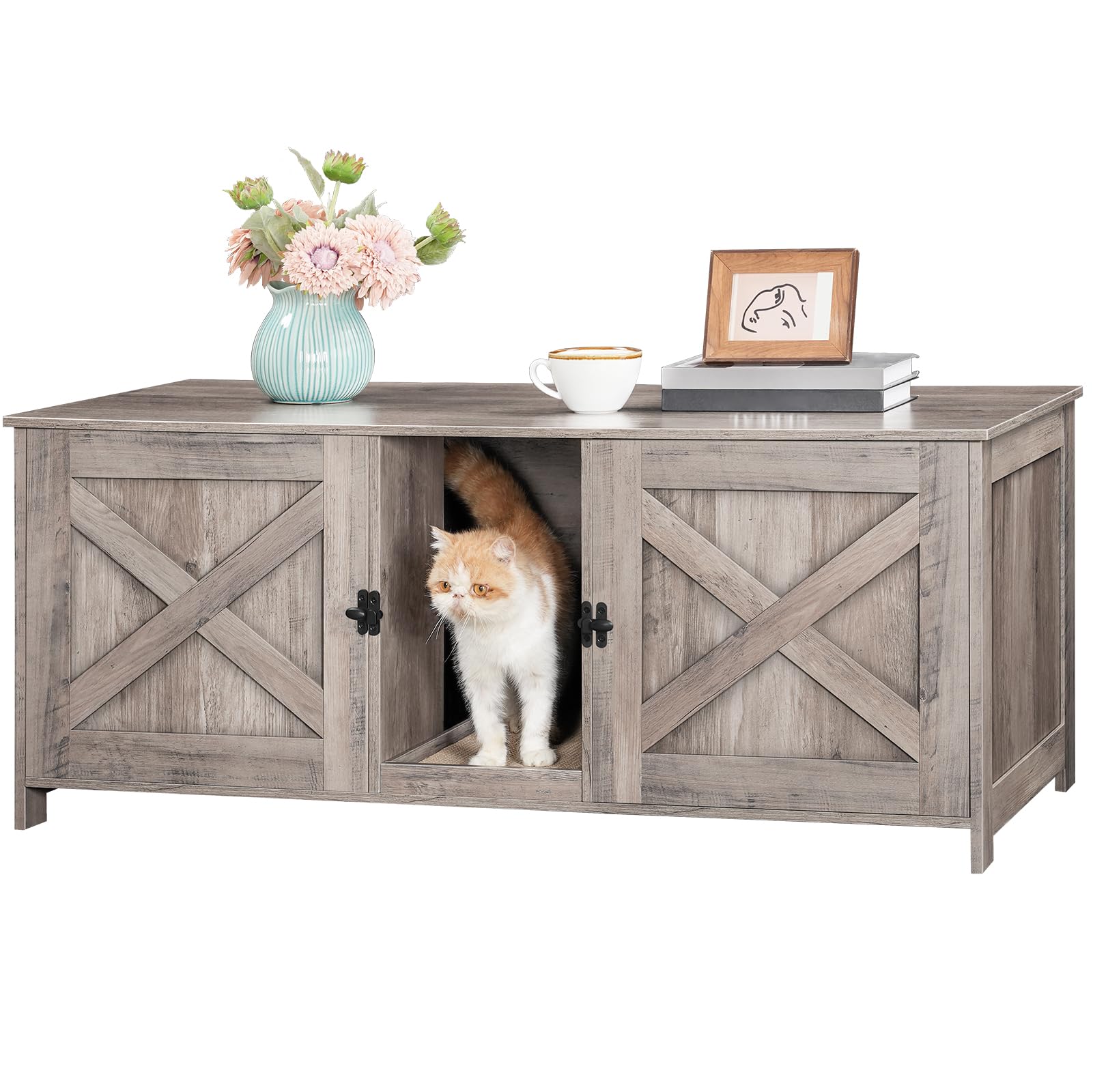 MAHANCRIS roomy dimensions fit two cats comfortably