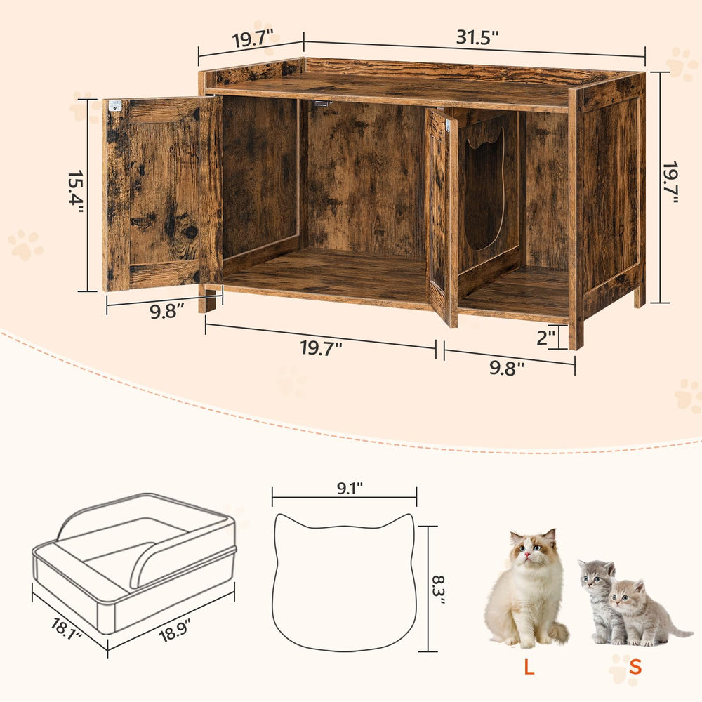 MAHANCRIS enclosure with divider keeps litter and pet areas organized