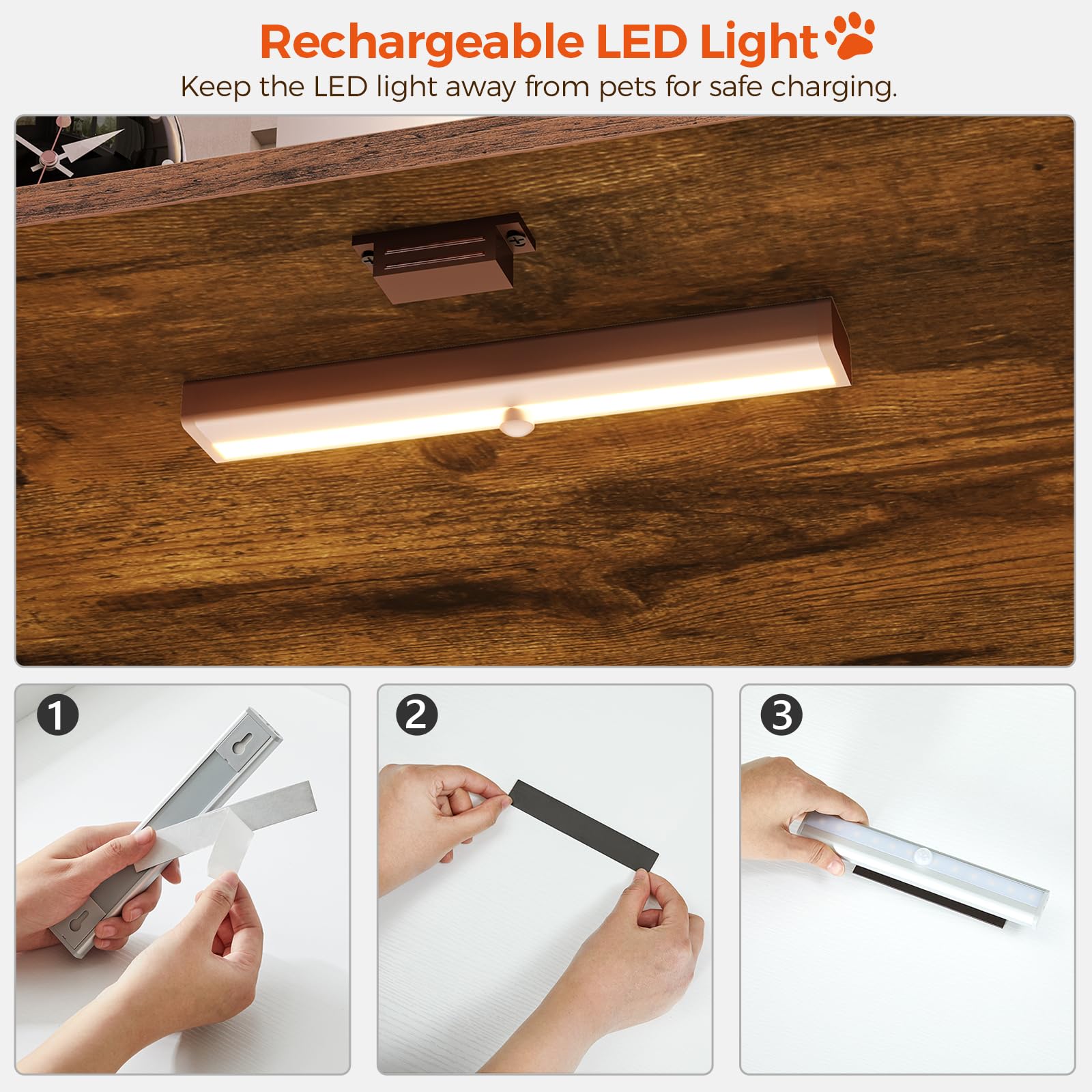 MAHANCRIS cat litter box enclosure interior spacious chamber for larger or multiple pets