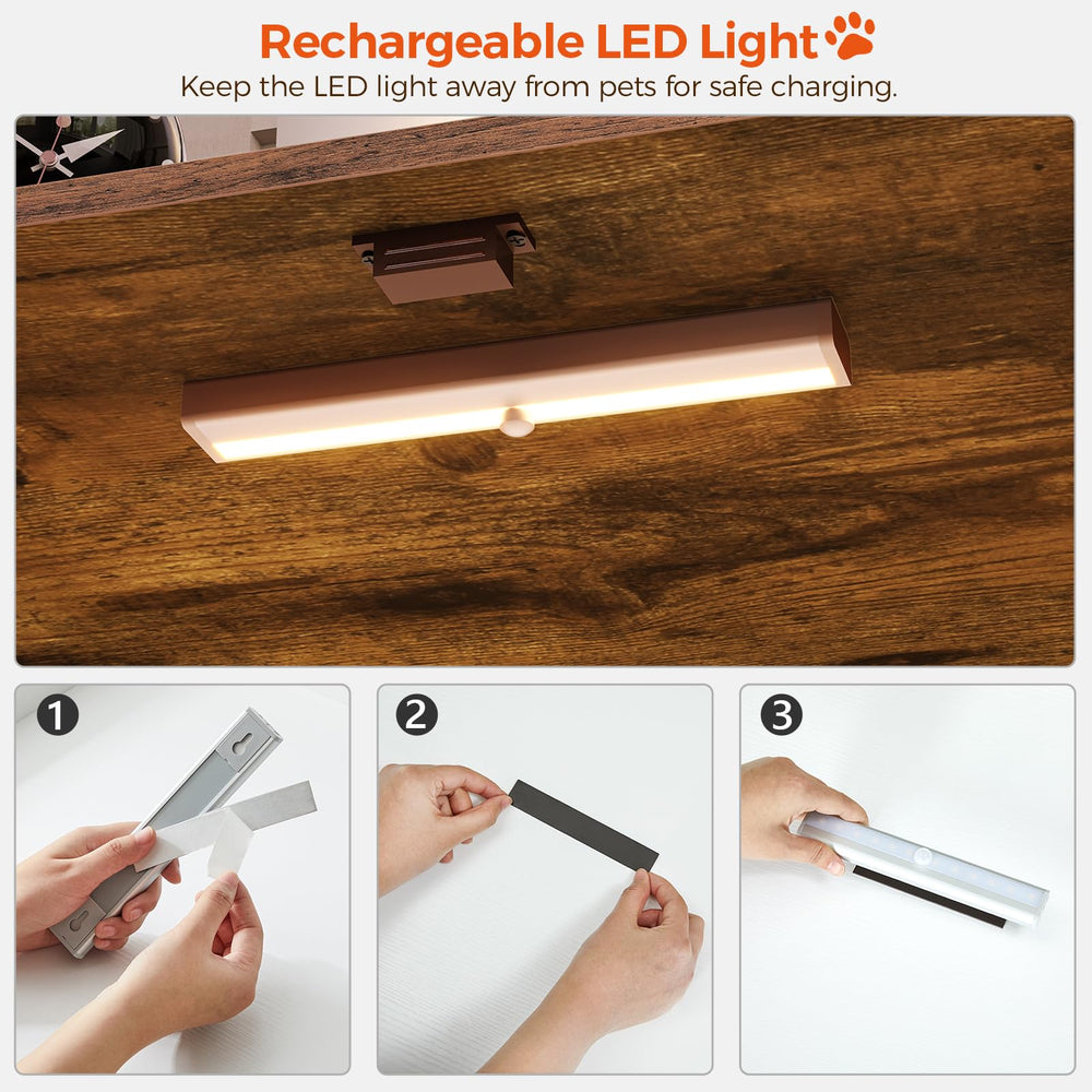 MAHANCRIS cat litter box enclosure interior spacious chamber for larger or multiple pets