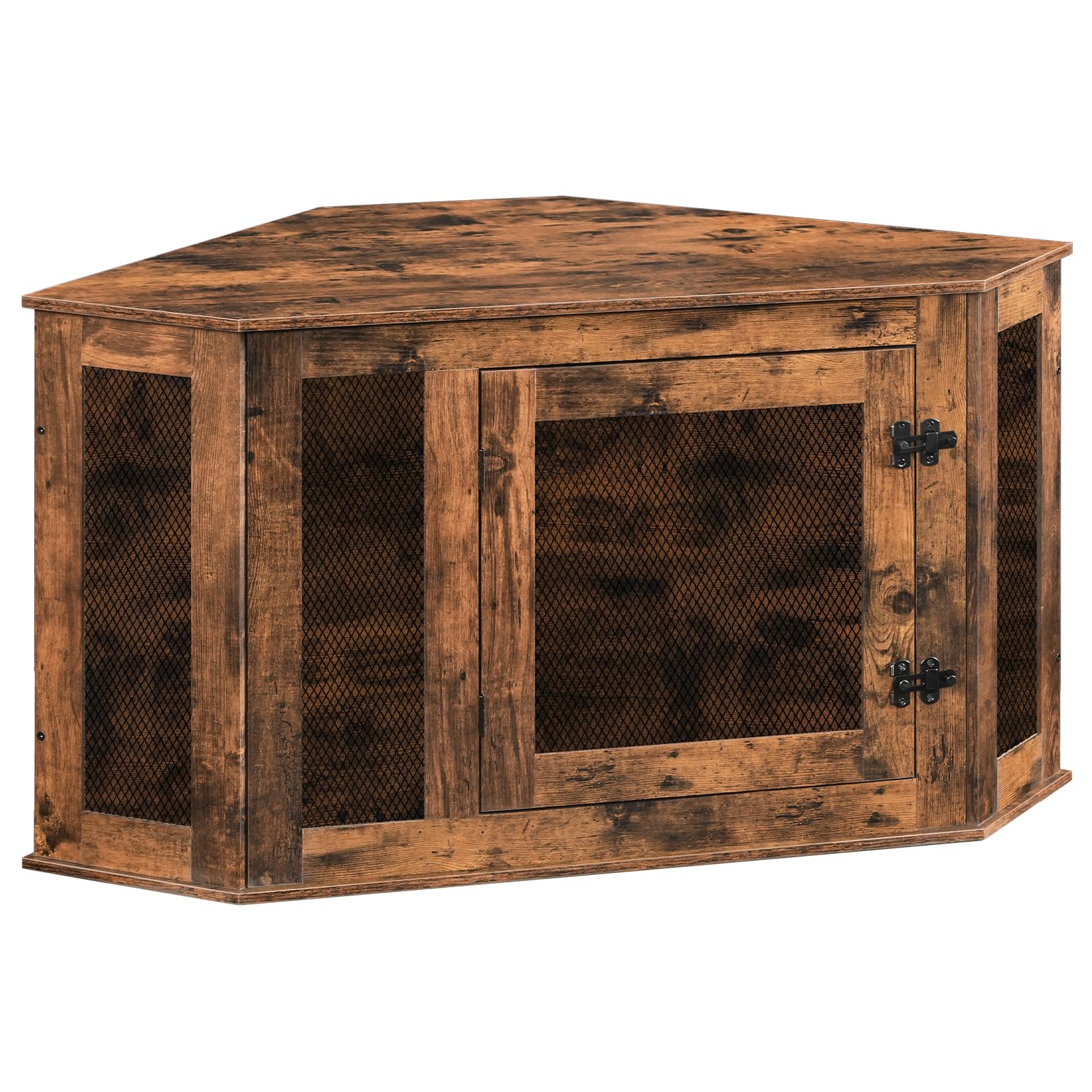 MAHANCRIS Corner Dog Crate assembly view shows easy setup for busy homes.