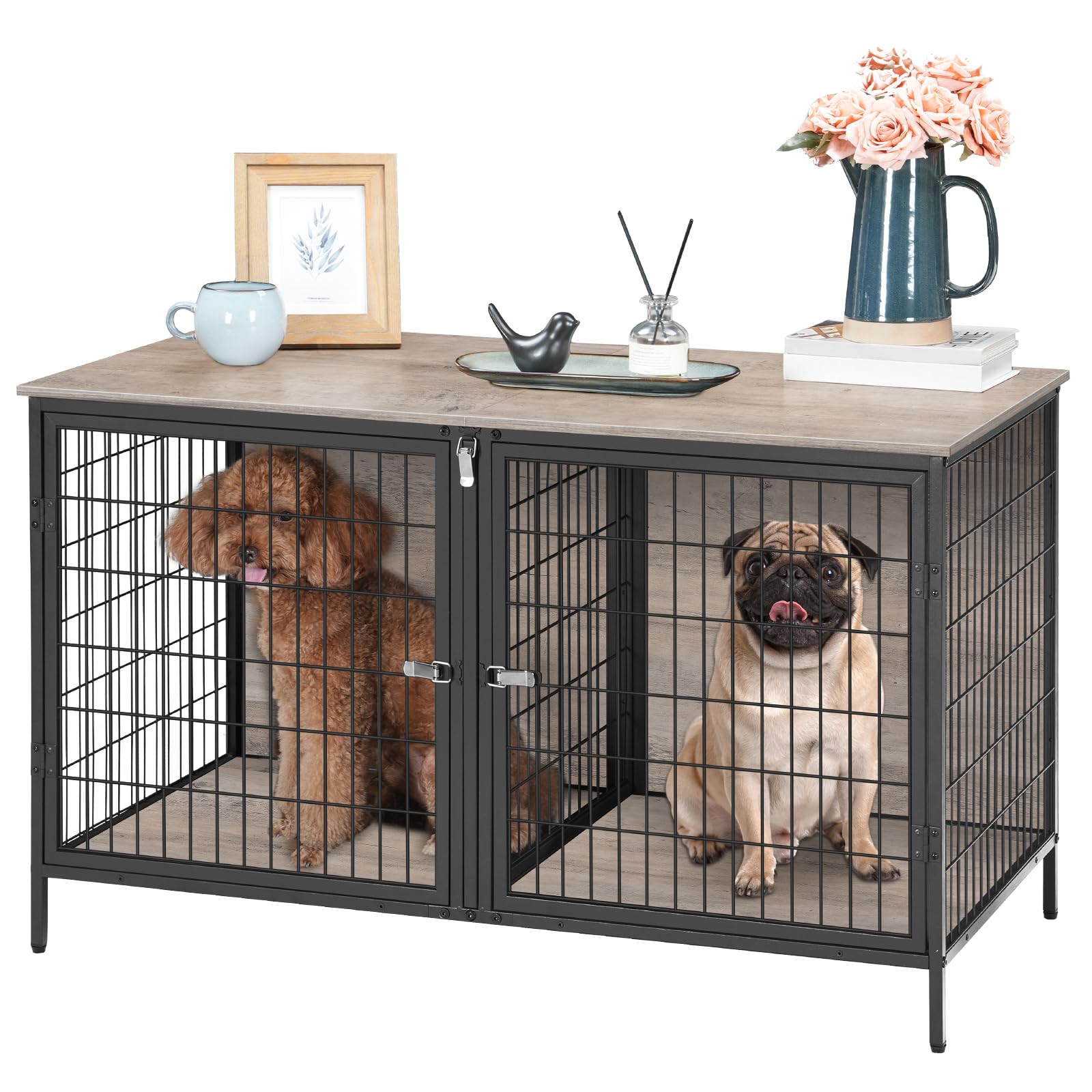 MAHANCRIS dog crate furniture easy-assembly design for quick setup.