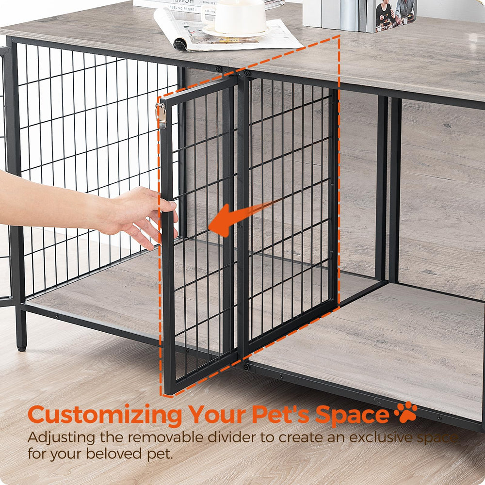 MAHANCRIS dog crate furniture multi-function design blends with home storage.