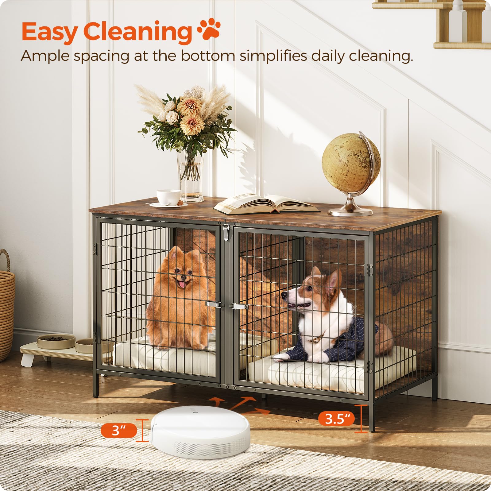 Mahancris internal shelf holds up to 80 lb for organized storage.