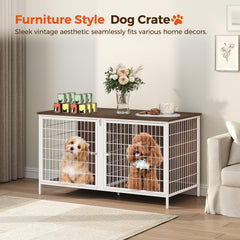 MAHANCRIS crate with divider removed showing expanded space for larger dogs.