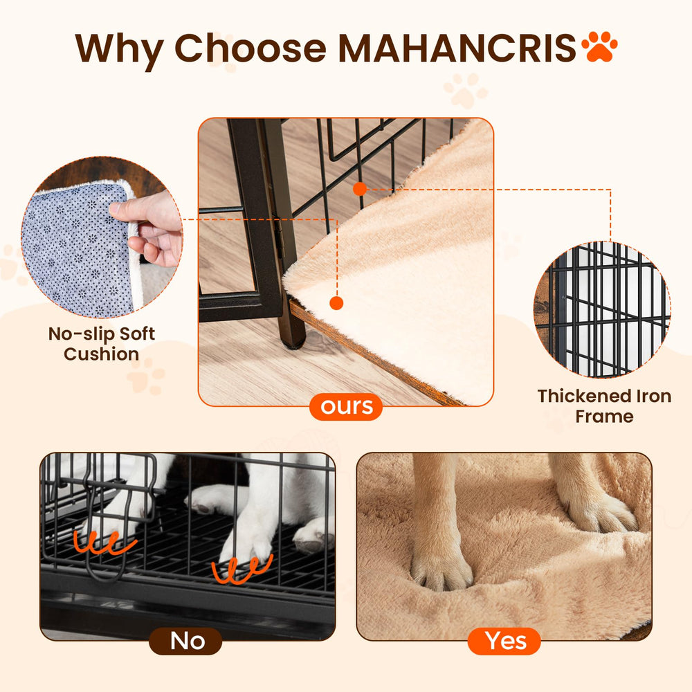 MAHANCRIS dog crate side door entry provides flexible pet access and quick refuge.