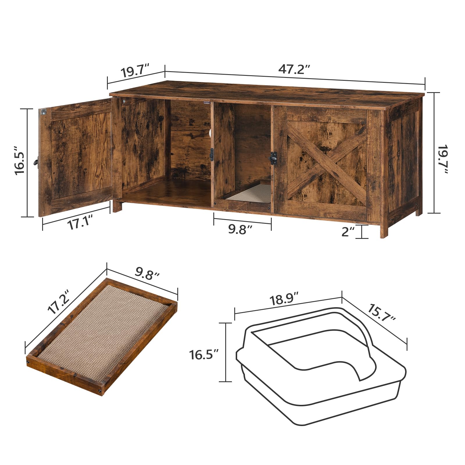 MAHANCRIS dual door design provides easy access for cleaning.