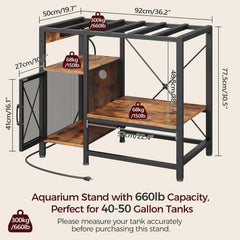 MAHANCRIS FTHR50E01 power outlets powering aquarium lights and equipment