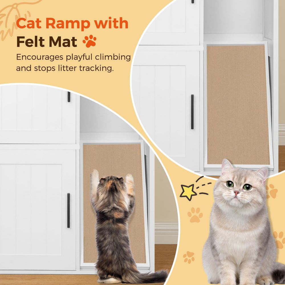 MAHANCRIS litter box enclosure as end table hidden litter with discreet storage