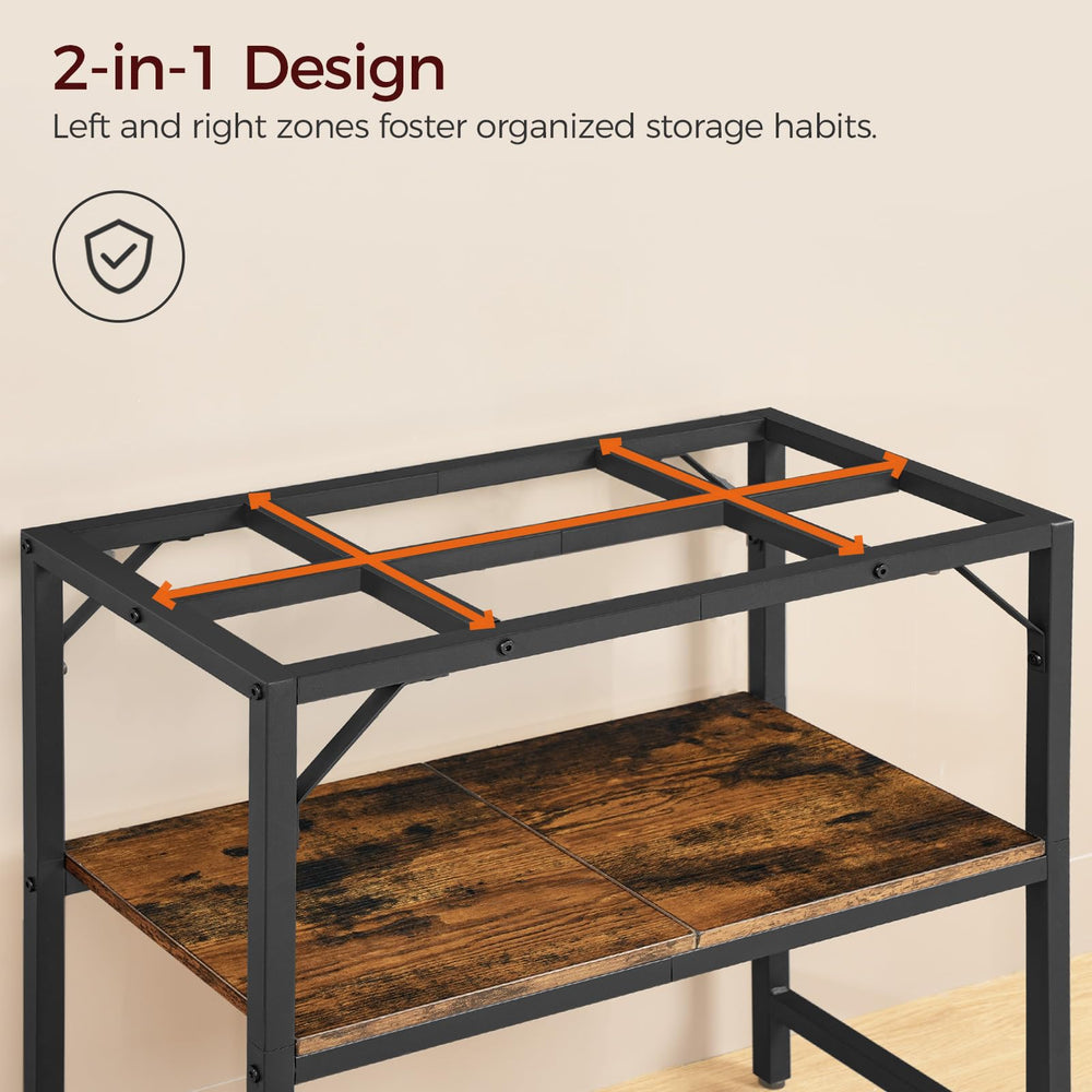 MAHANCRIS rustic brown finish adds timeless style to any home or office.