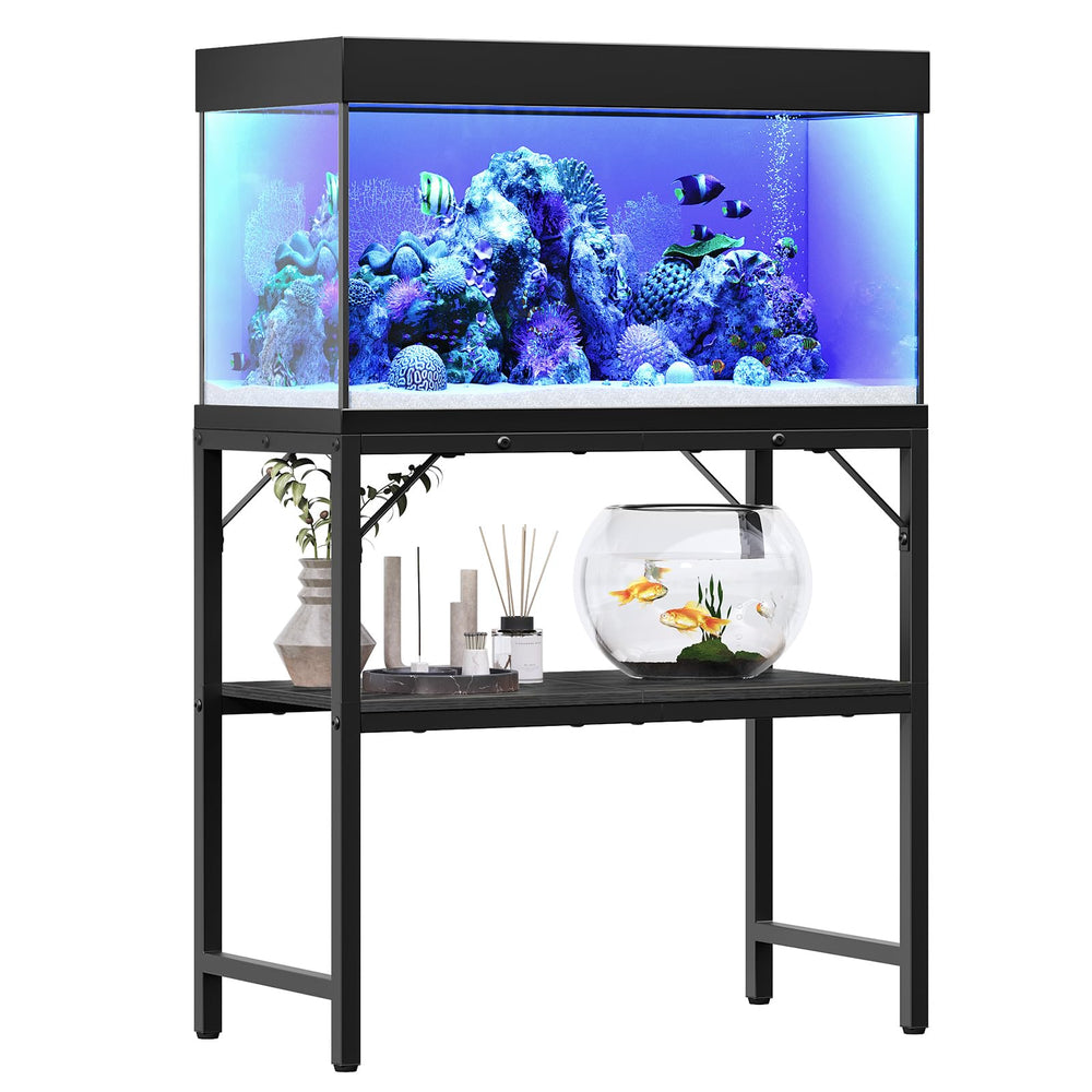 MAHANCRIS Stand with dimensions label communicates exact size for planning.