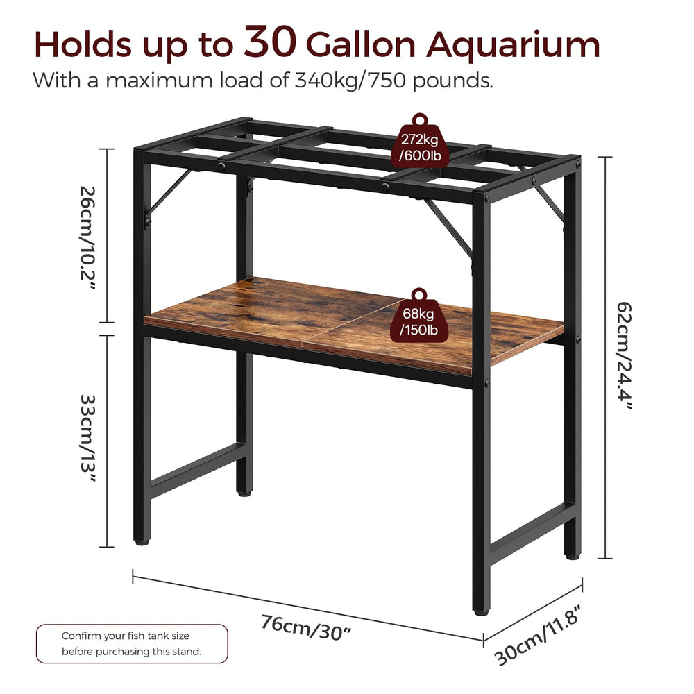 MAHANCRIS heavy-duty metal frame supports tanks with reinforced stability and durability.