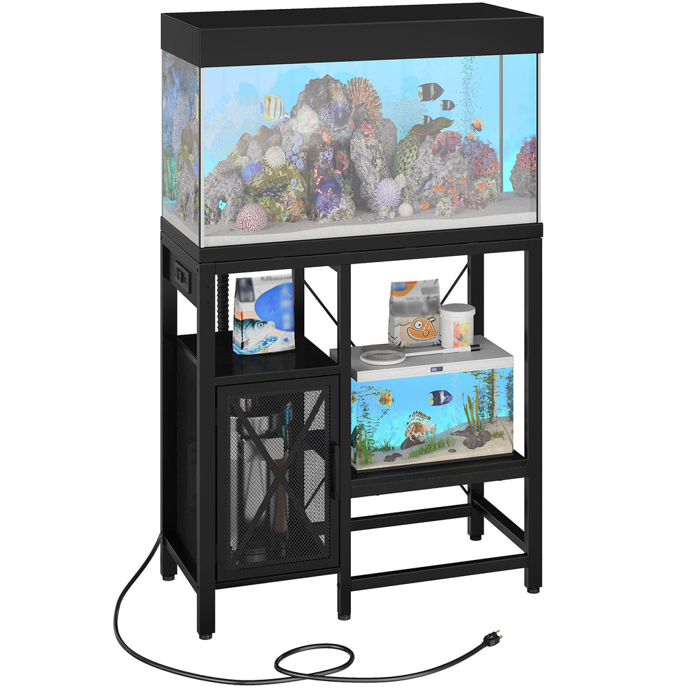 MAHANCRIS tank stand easy-assembly with labeled parts and included tools.