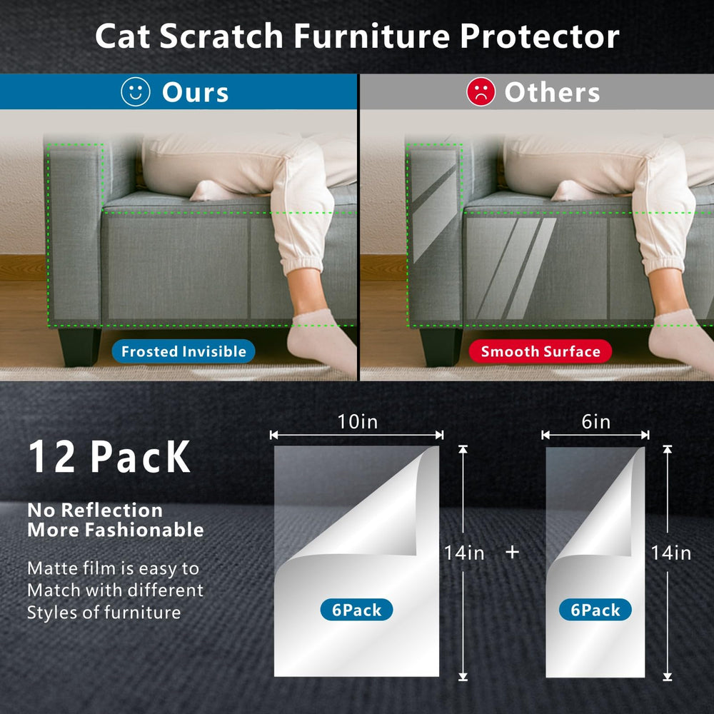 MAICOBI Cat Scratch Protector clear material close-up shows transparent protection.