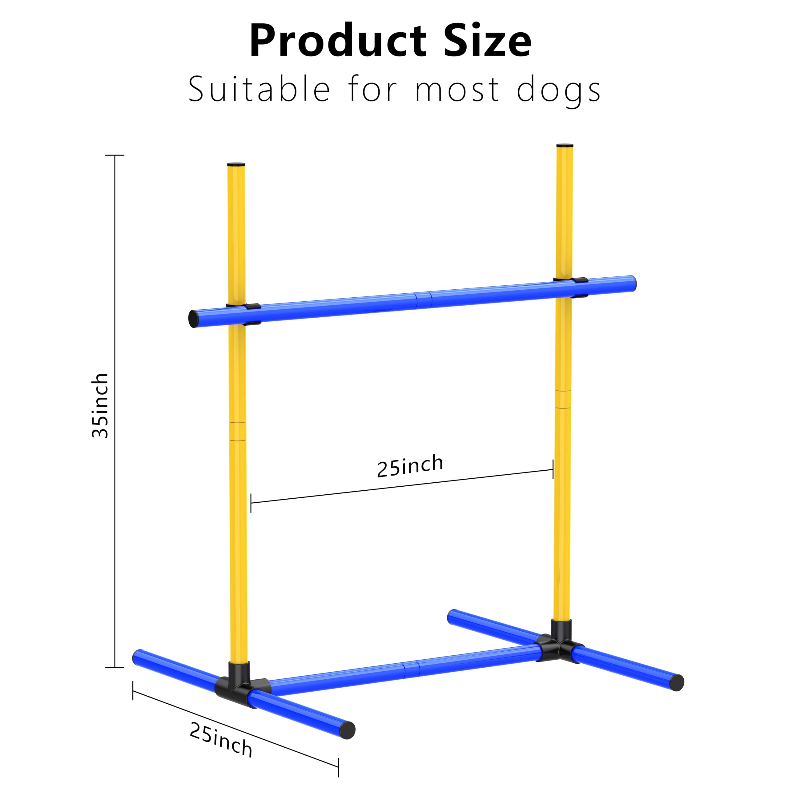 MAICOBI dog agility hurdles PVC construction for lightweight durability.
