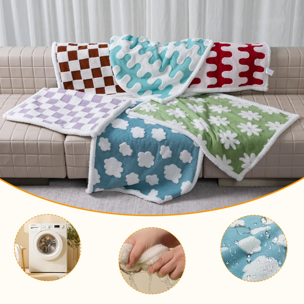 Maidewow puppy cat throw on sofa creates cozy pet spot