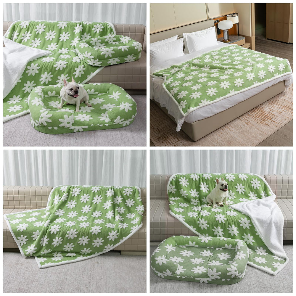 Maidewow soft sherpa fleece inner lining feels warm for pets.