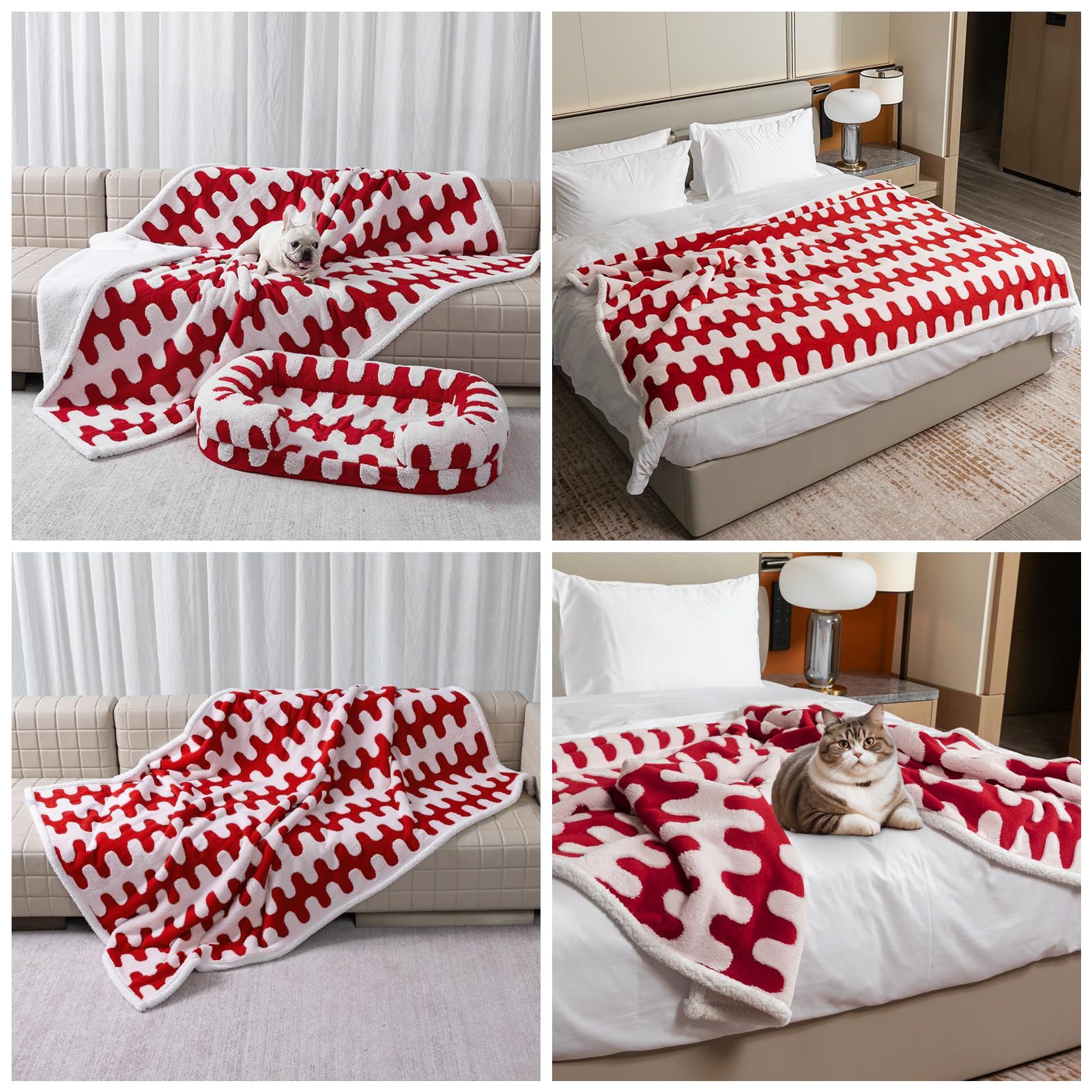 Maidewow waterproof pet blanket green floral pattern folded for easy storage and quick setup.