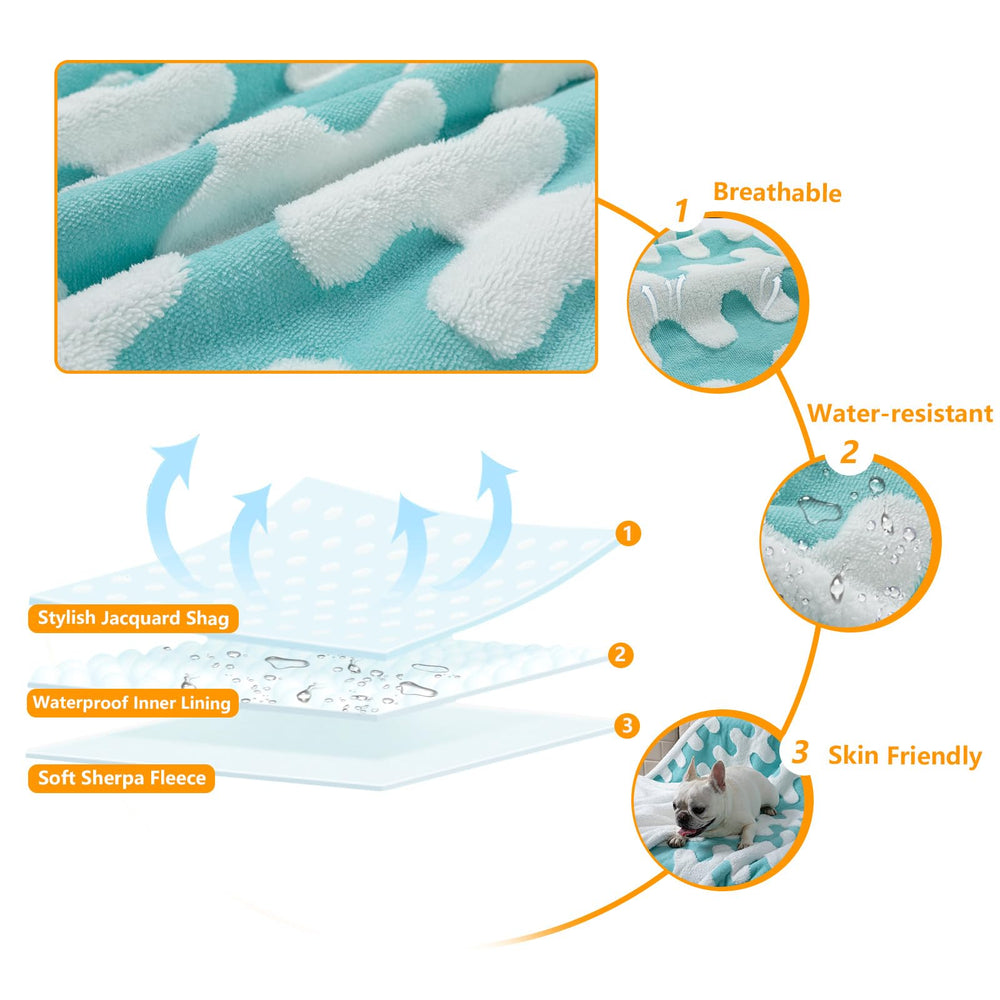 Maidewow waterproof pet blanket Lightweight and travel friendly for trips.