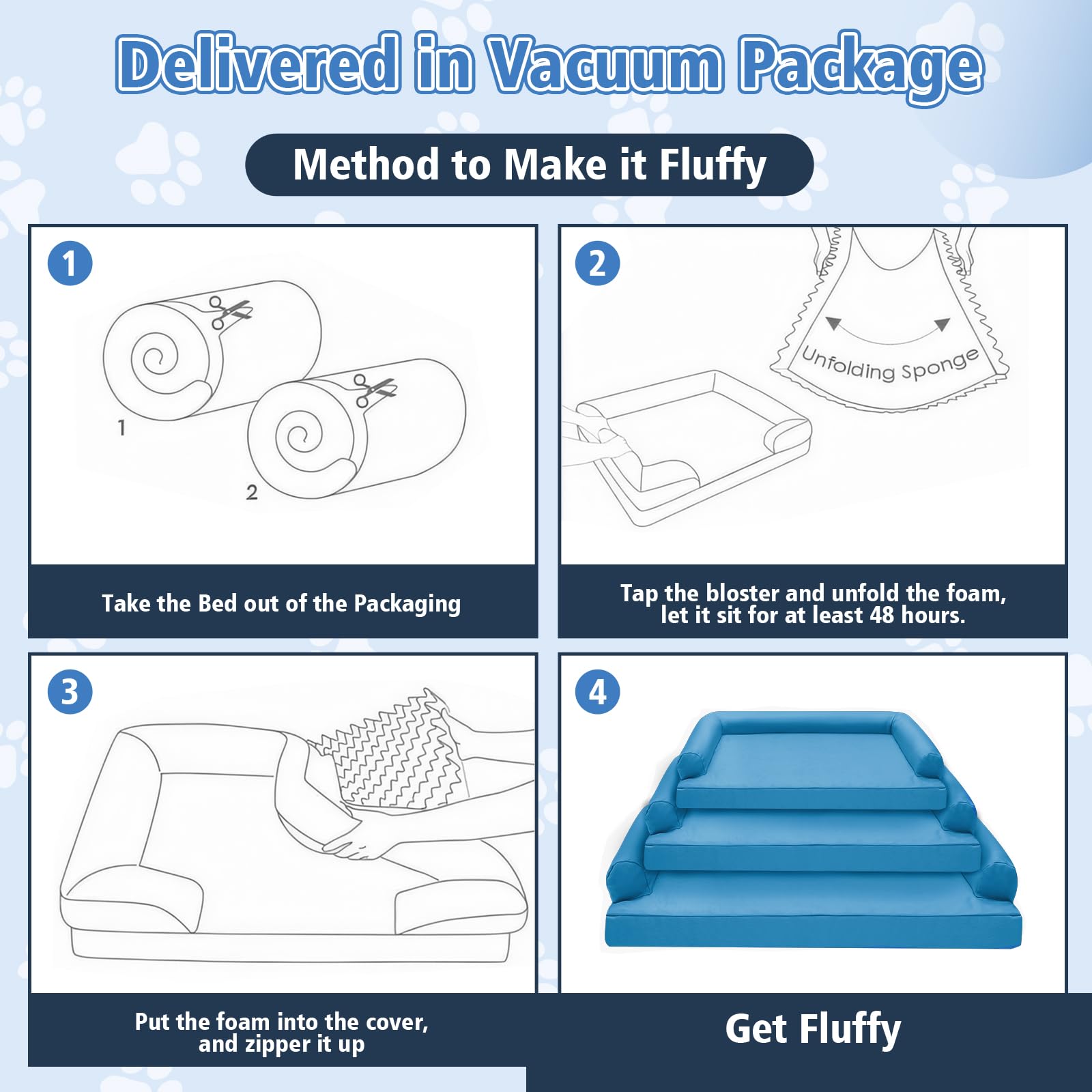 Maihandasi indestructible pet couch-blue cover adds modern style to your living space.