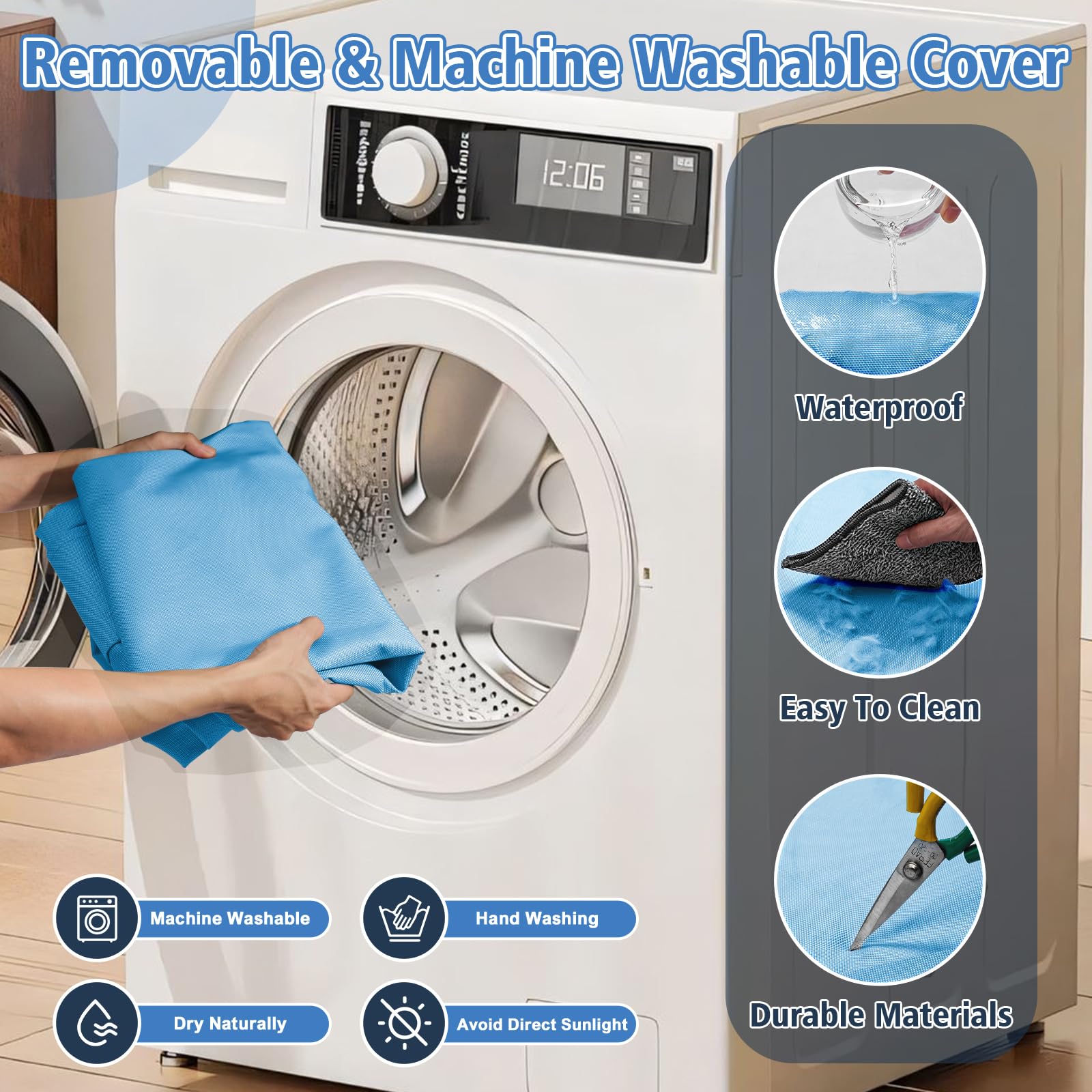 Maihandasi indestructible pet couch-oxford fabric withstands active play indoors or outdoors.