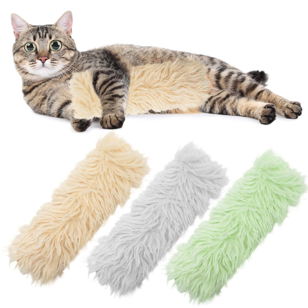 Maiiu 3-pack catnip toys in soft plush gray set for cozy play