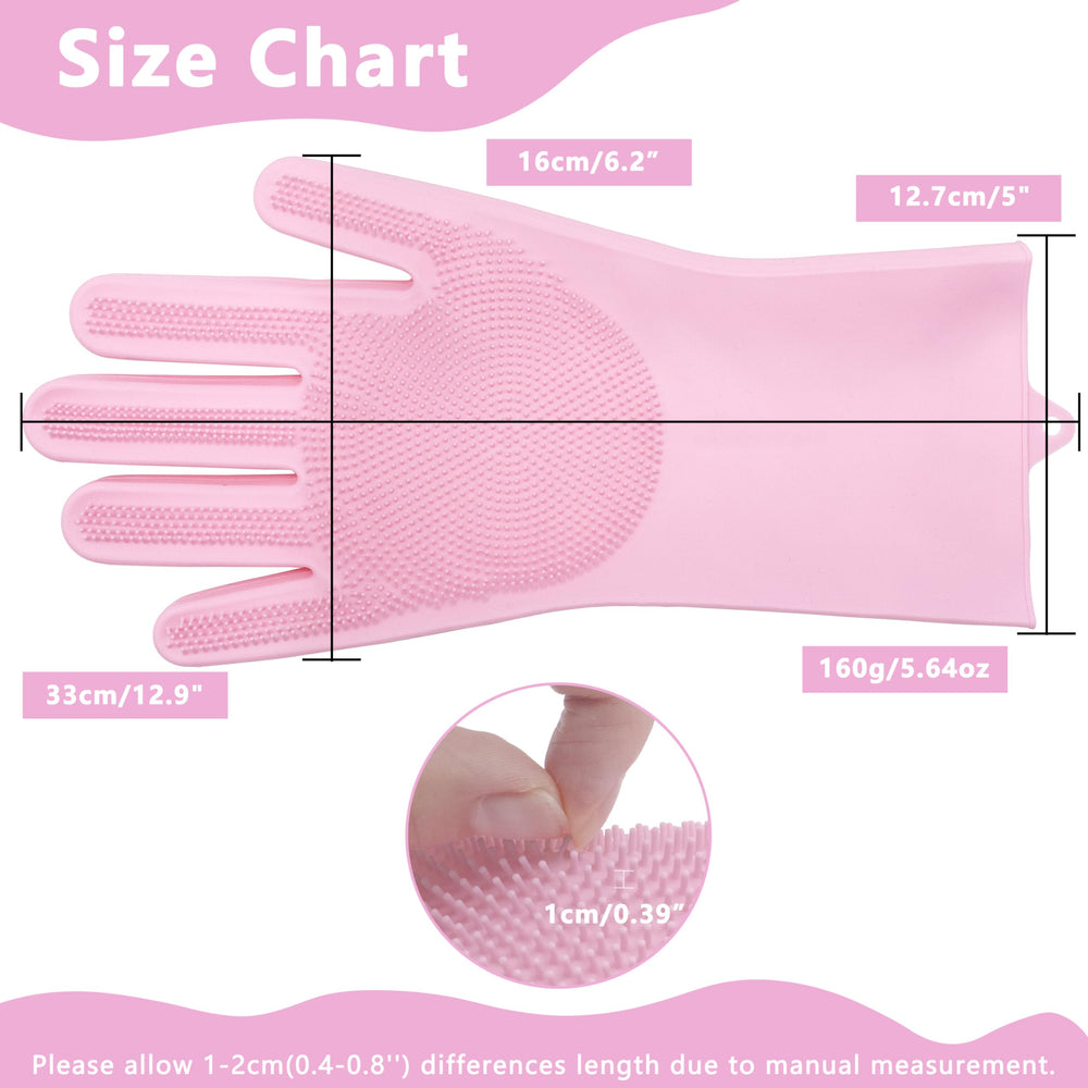 Maiiu grooming gloves pink side brush for deep cleaning and fur lift.