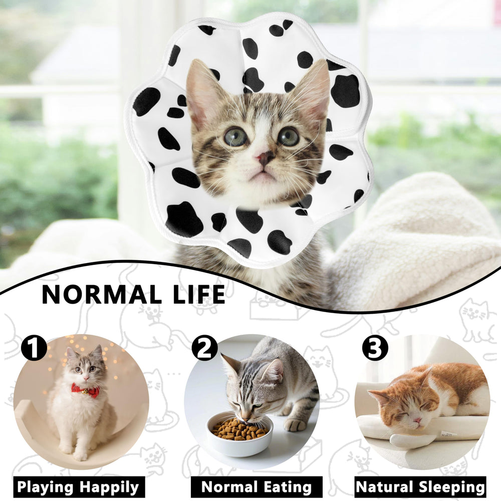 Maiiu soft adjustable cat cone collar milk x-small foldable design for easy storage.