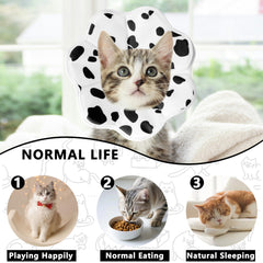 Maiiu soft adjustable cat cone collar milk x-small foldable design for easy storage.