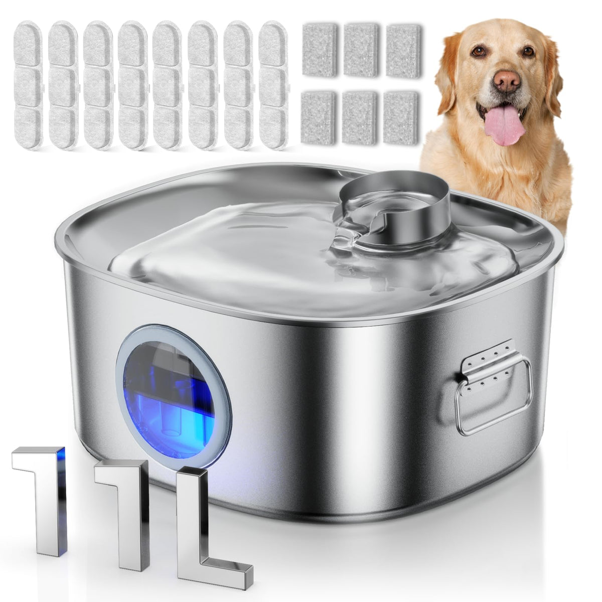 mailofy dog water fountain 11l large capacity reduces refills for busy households.
