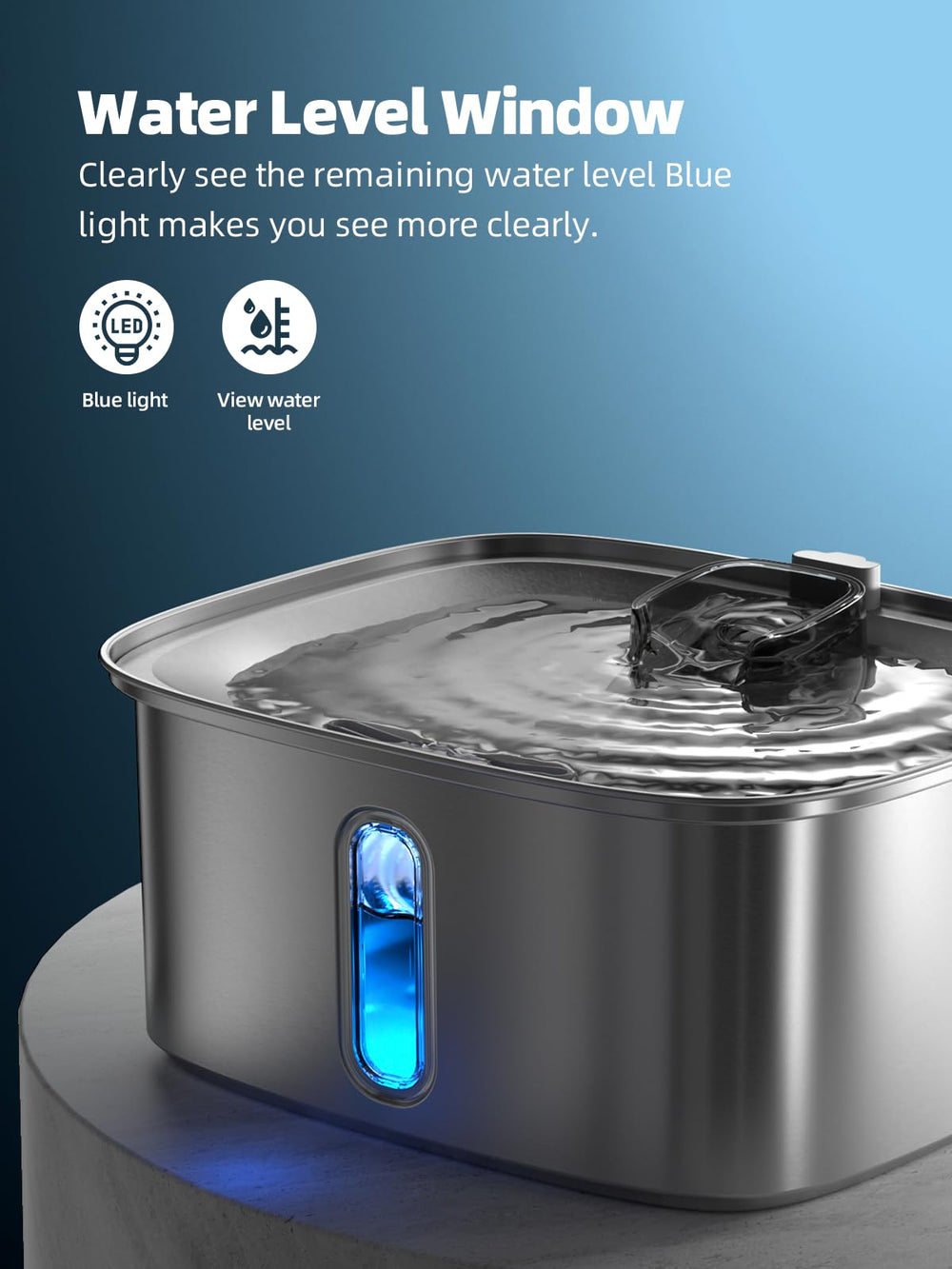 MAILOFY stainless steel closeup emphasizes rust resistance and hygienic water source.