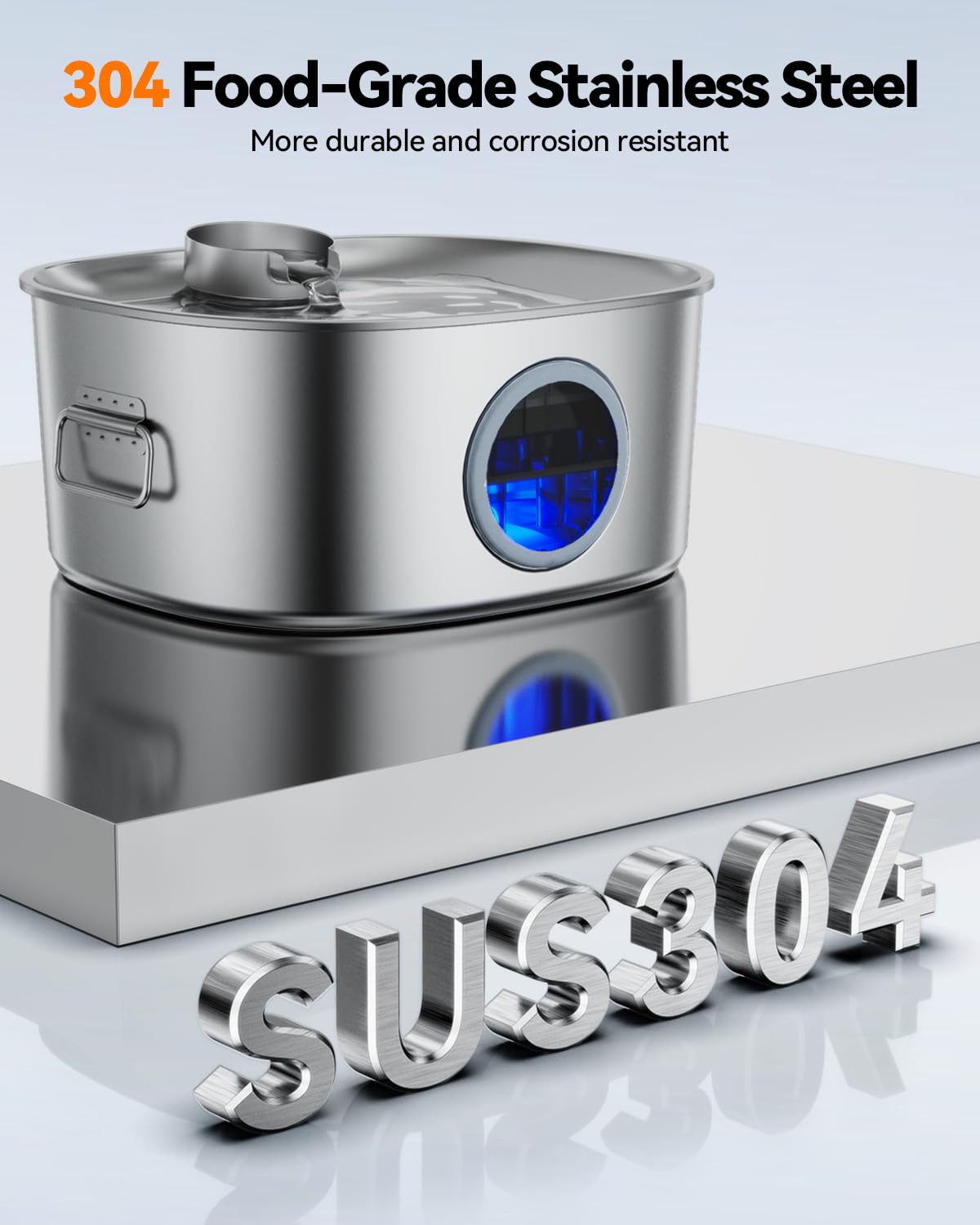 MAILOFY dog water fountain with LED indicator helps quick status checks.