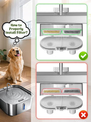 MAILOFY fountain with wide drinking area encourages pets to hydrate comfortably