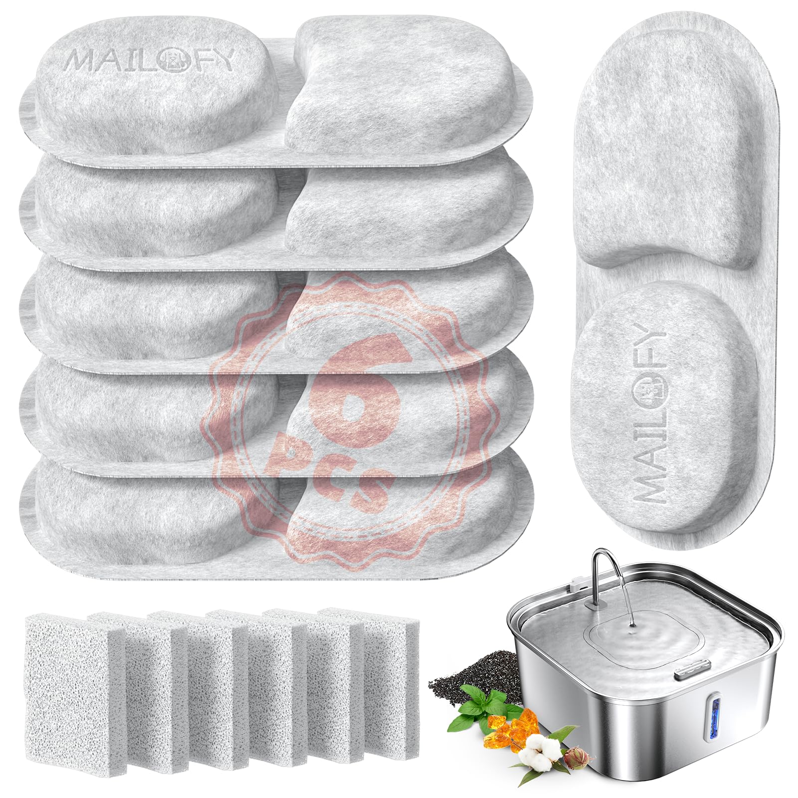 MAILOFY large dog water fountain assembled for durable stainless steel and easy maintenance