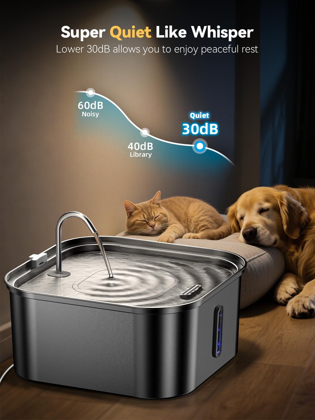 MAILOFY dishwasher-safe water fountain simplifies cleanup after meals