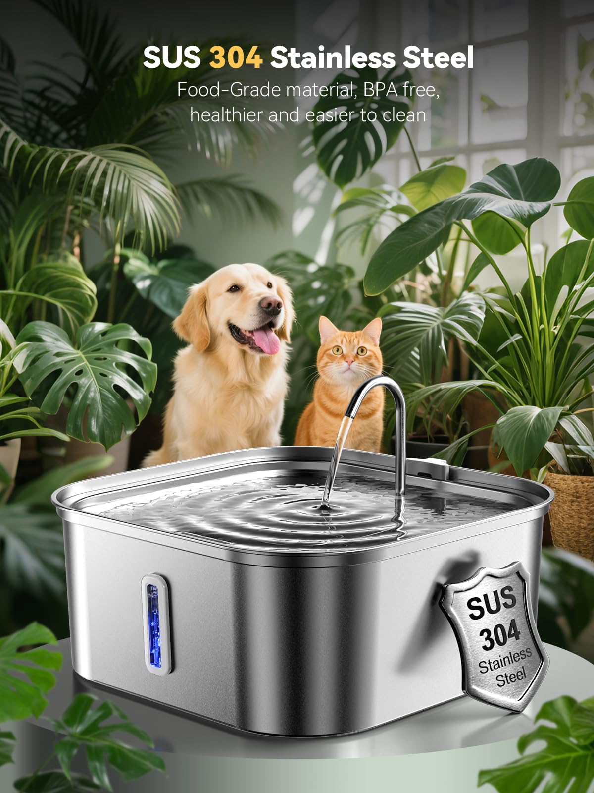 MAILOFY quiet-running fountain provides peaceful operation during use